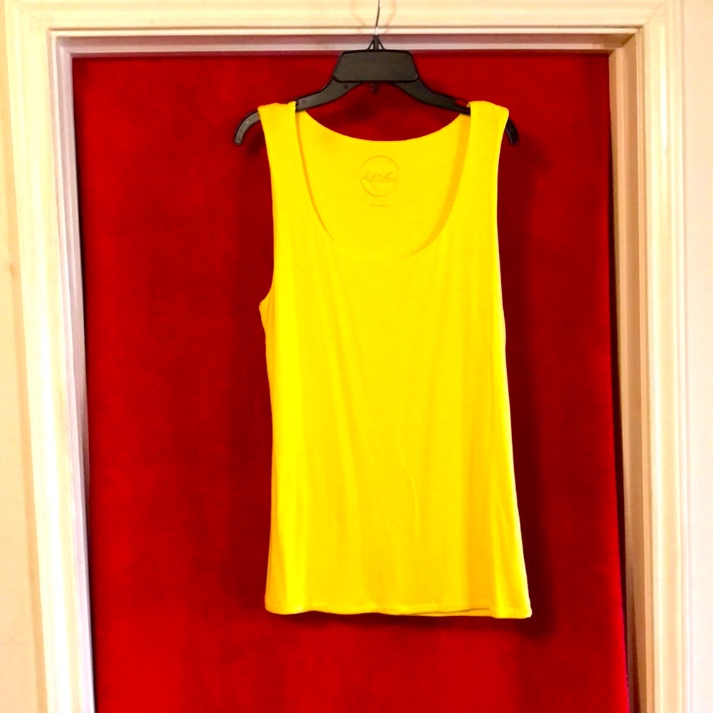 Inc sleeveless beautiful yellow blouse